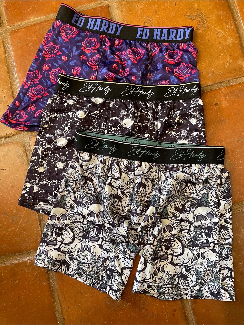 Ed Hardy performance boxer briefs | Set of 3 | Size Small